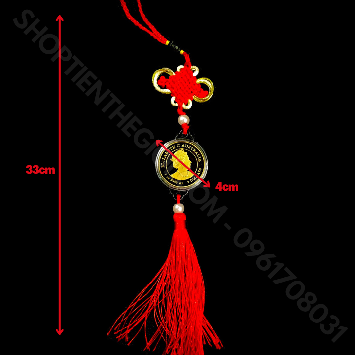 Dây Treo Ô Tô Xu Úc Hình Con Mèo Vàng - SP005898